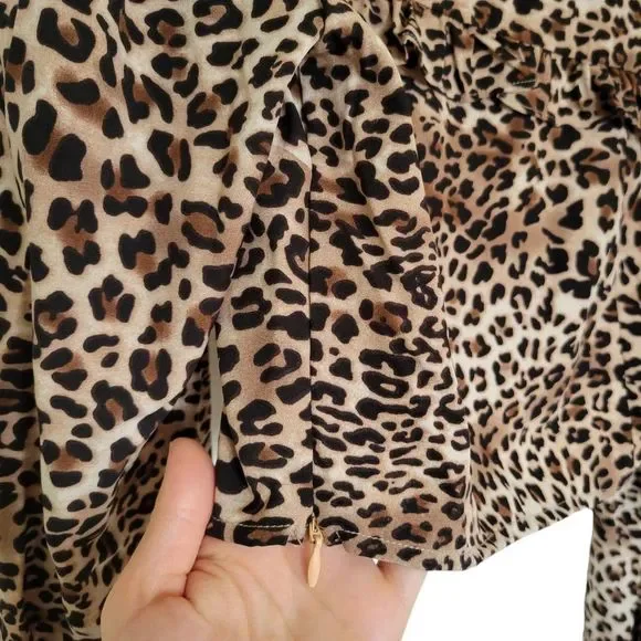 Nasty Gal Leopard Cropped Blouse - Picture 5 of 12
